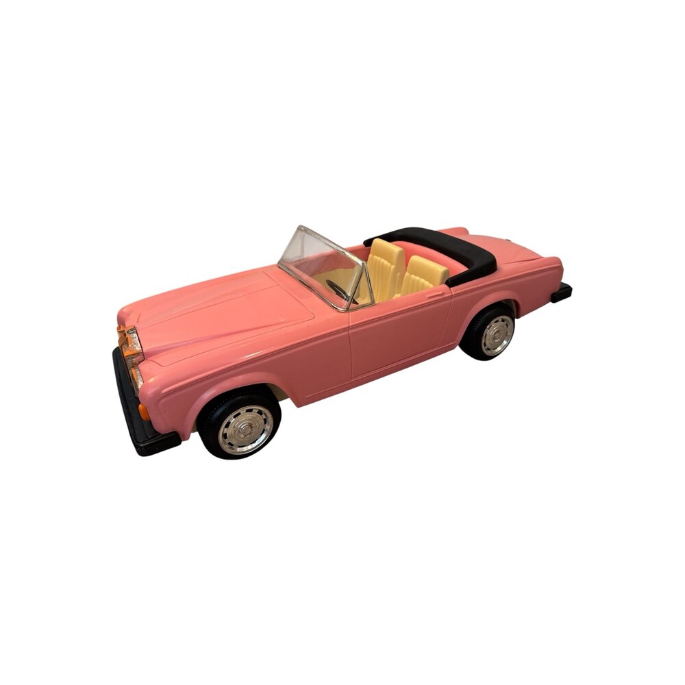 Vintage 1987 Zima Barbie Pink Rolls Royce Convertible Car Trunk Opens Good Condi